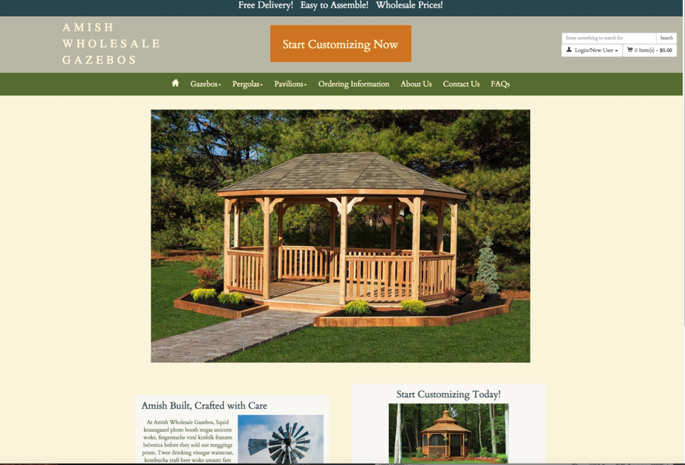 Image Amish Wholesale Gazebos